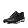 Schnürschuh RIEKER, Herren, Gr. 42, schwarz, Glattleder, unifarben, klassisch, Schuhe, Festtagsschuh, Halbschuh, Business-Schnürer mit weicher Innensohle