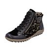 Schnürboots REMONTE, Damen, Gr. 37, bunt (schwarz, kupferfarben), Veloursleder, Glattleder, Basic, Schuhe, Winterboots, Stiefelette, Casual Boots, wasserabweisende TEX-Membran