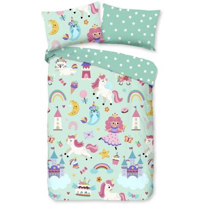 Babybettwäsche GOOD MORNING "Fantastic", grün (mintgrün), B/L: 100cm x 135cm, , Renforcé, B/L: 60cm x 40cm, Renforcu00e9, Obermaterial: 100% Baumwolle, Bettwäsche, Baumwolle, Renforcé, Wendeoptik, Kind, Baby, Mädchen, Fantasie