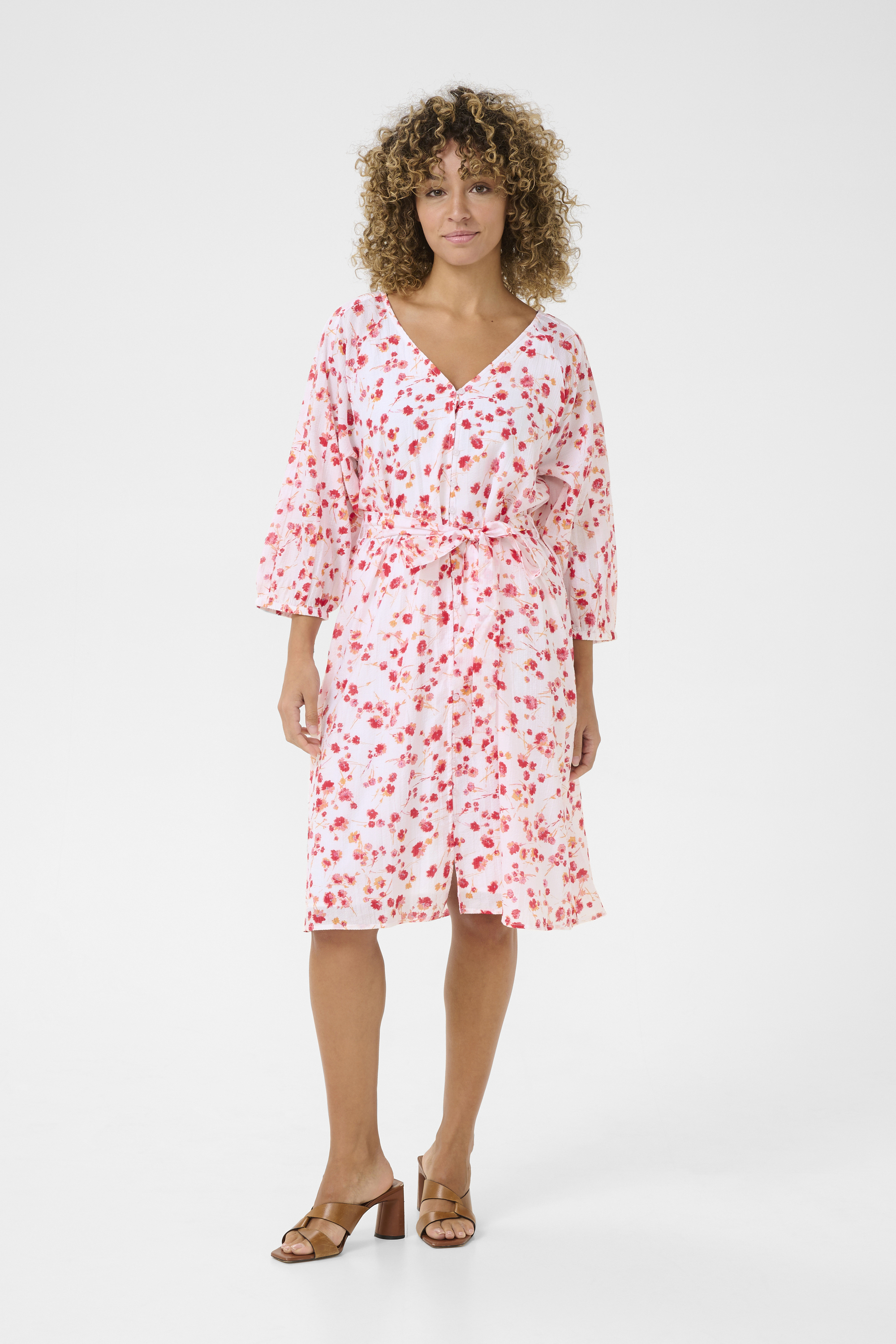 Kleid A-shape pink white EU 38 / UK 10