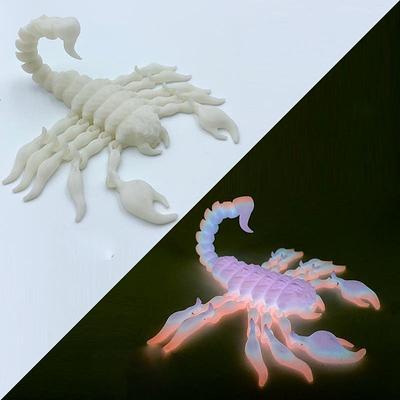 Halloween 3D Printed Scorpion Figurine, Realistic Articulated Scorpion Toy, Movable Animal Model Desk Decoration, Kids Toy Gift, Fish Tank Terrarium Decor