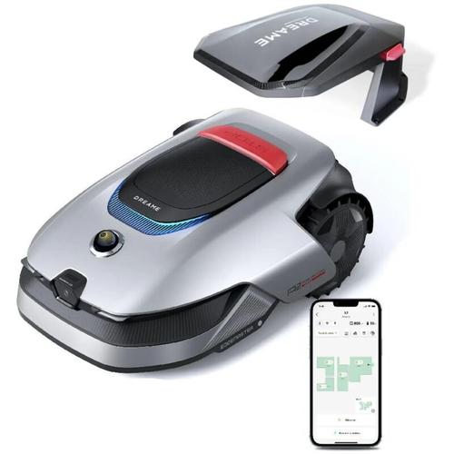 Mähroboter A2 Mit Mähroboter-Garage, Auto-Begrenzungseinrichtung,3000 m²,Dual-Fusion-Kartierung,