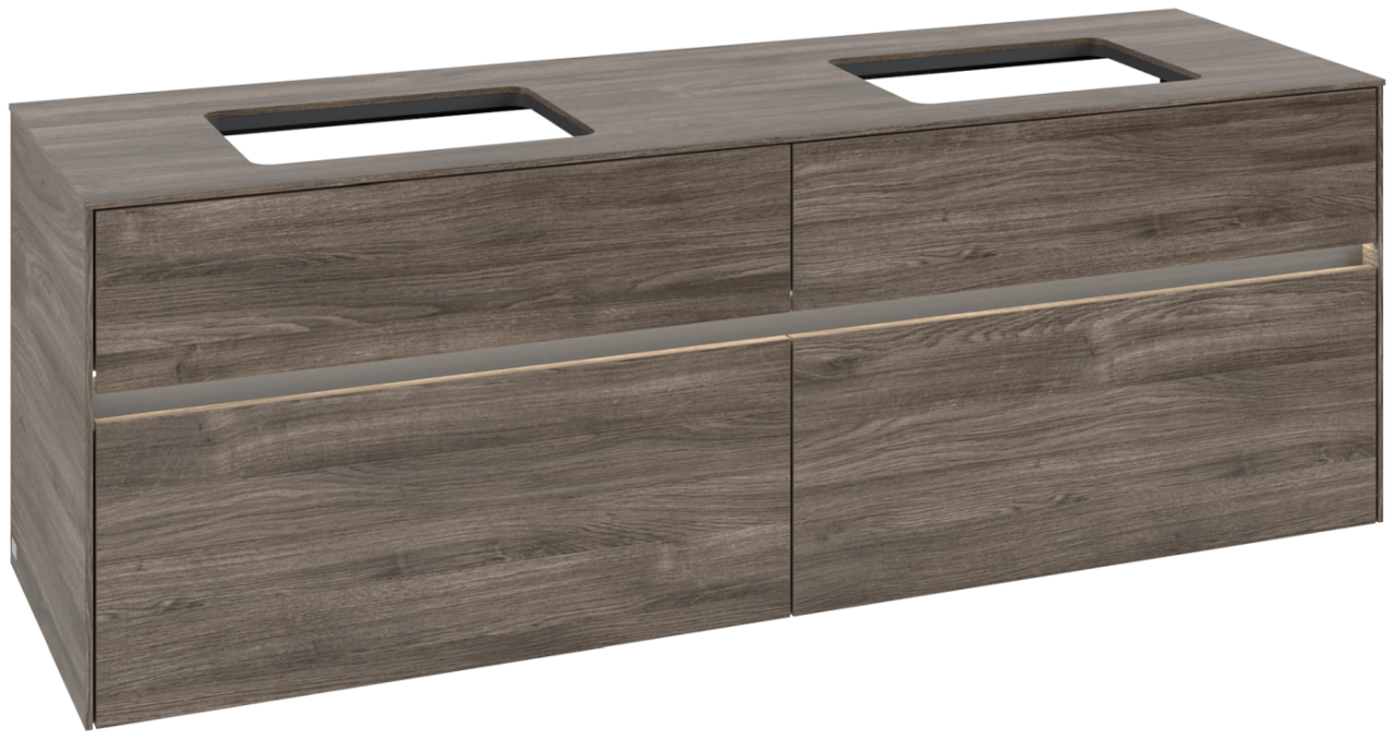 Villeroy & Boch Waschtischunterschrank Collaro C123B0 1600x548x500mm mit Beleuchtung Stone Oak C123B0RK Image