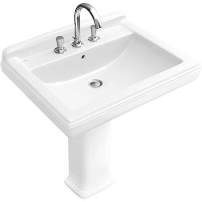 Villeroy & Boch Waschbecken Hommage 750x580mm, 3HL. mit Überlauf Weiss Alpin cplus 7101A1R1 Image