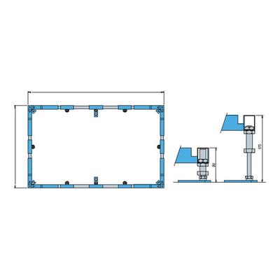 Villeroy & Boch ViFrame Rahmen kl. DWn (bis 1000mm) Keram od. Acryl 2 Füsse 400x820x100mm U91412100 Image