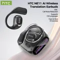 Auricolari HTC NE11 Bluetooth V6.0 Auricolari traduttore AI Cuffie wireless a orecchio aperto Schermo LCD BASS Stereo 8 ore di lunga durata
