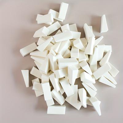 TEMU 20pcs Of Triangular Makeup Sponges - Disposable Beauty Tools, Soft And Skin-friendly, Suitable For Foundation, Blush, Nail Art, Crafts And Painting, , Precise Makeup, Natural Blending Image