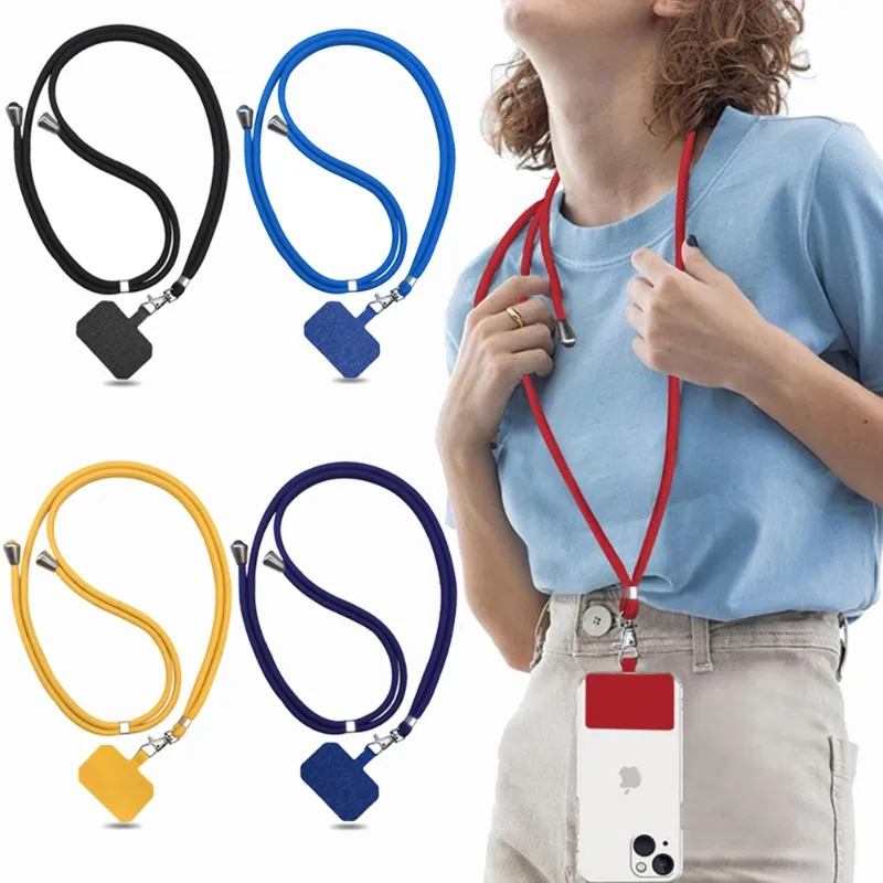 Lanière de téléphone universelle avec Patch réglable, corde de suspension pour téléphone portable, sangles de cou, lanières Anti-perte, accessoires de téléphone portable