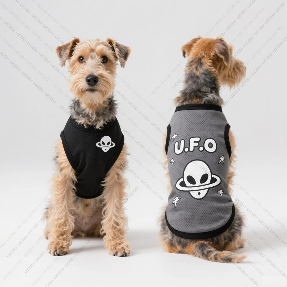 2025 Haustier Hund Sommer UFO Alien Being Style Hundeweste T-Shirt Langlebig und atmungsaktiv Perfekt für süße und verspielte Haustiere unverzichtbar Image