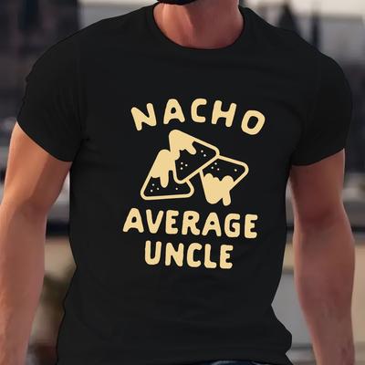 TEMU Men's T-shirt, Polyester With Spandex (95/5) Crew Neck Knit Fabric, Casual Short Sleeve Graphic Tee, Regular Fit Summer Top Image