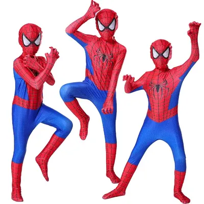 Das erstaunliche Spiderman-Kostüm für Herren und Damen, Halloween-Superhelden-Cosplay-Kostüme, Body, eng anliegende Overalls für Erwachsene Image
