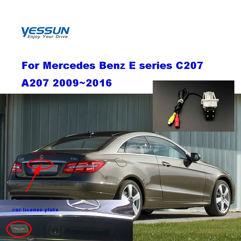 Auto Rückansicht Kamera Für Mercedes Benz E serie C207 A207 2009 ~ 2016 HD Nachtsicht Auto Lizenz Platte kamera Rückfahr Image