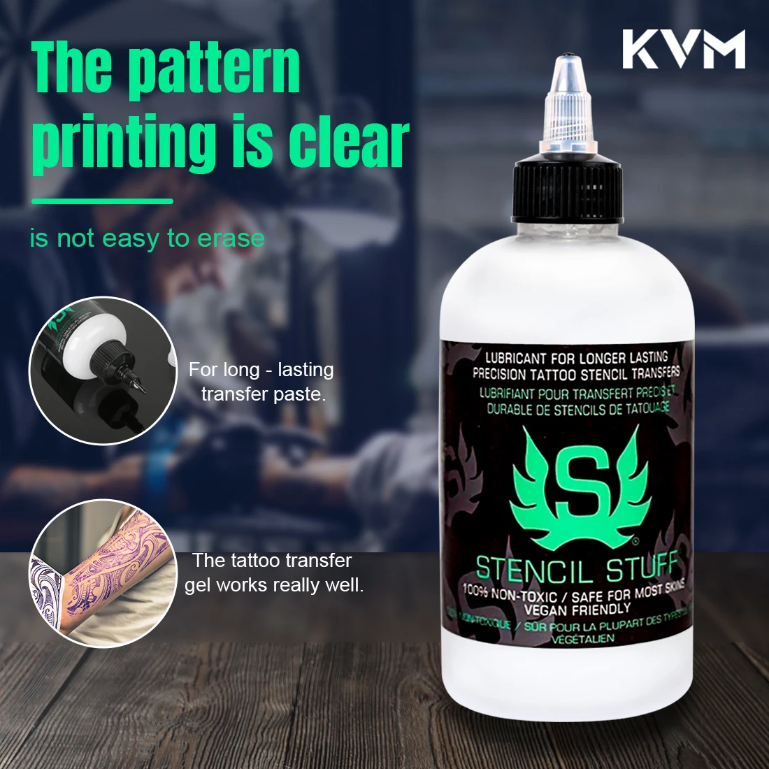 4,22/8,5 Unzen Tattoo-Muster-Transfergel, einfaches Tattoo-Muster-Transfergel, praktische Hilfe für Tätowierer für Körperkunstmalerei Image