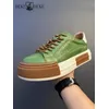 Herren Echtes Leder Schuhe Schnüren Mischfarben Plattform Schuhe Hip Hop Atmungsaktive Casual Turnschuhe Männer Runde Kappe Mode Schuhe