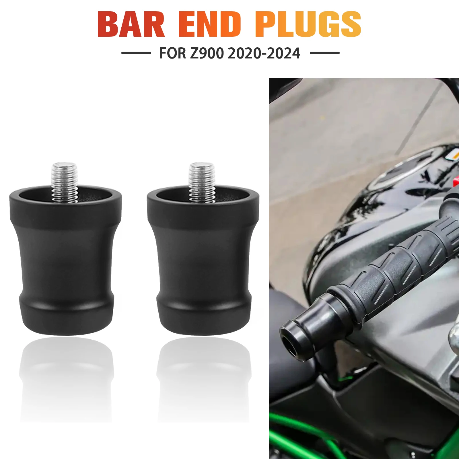 Pour KAWASAKI Z900 Z 900 2020-2023 2024 guidon poignées capuchon bouchons d'extrémité guidon poids curseur moto accessoires