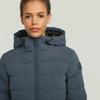 Steppjacke G-STAR "Foundation Padded Long", Damen, Gr. XS (34), grau (india ink), Web, Obermaterial: 100% Polyester, unifarben, casual, regular fit, Langarm eingefasste Kante, Jacken, leicht tailliert, lang geschnitten