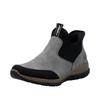 Slip-On Sneaker RIEKER "Ready2GO", Damen, Gr. 37, grau (grau, schwarz), Nubuklederimitat, Textil, sportlich, Schuhe, Boots, Schlupfschuh, Casual-Sneaker mit MemoSoft-Ausstattung