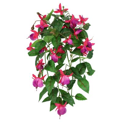 Kunstpflanze I.GE.A. "Kunstblume Fuchsie", pink (fuchsia), B:25cm H:40cm L:23cm, Polyester, Kunstpflanzen, Dekoblume Hängende Blumen mit Blüten Künstliche Blumen Hängeblume Image