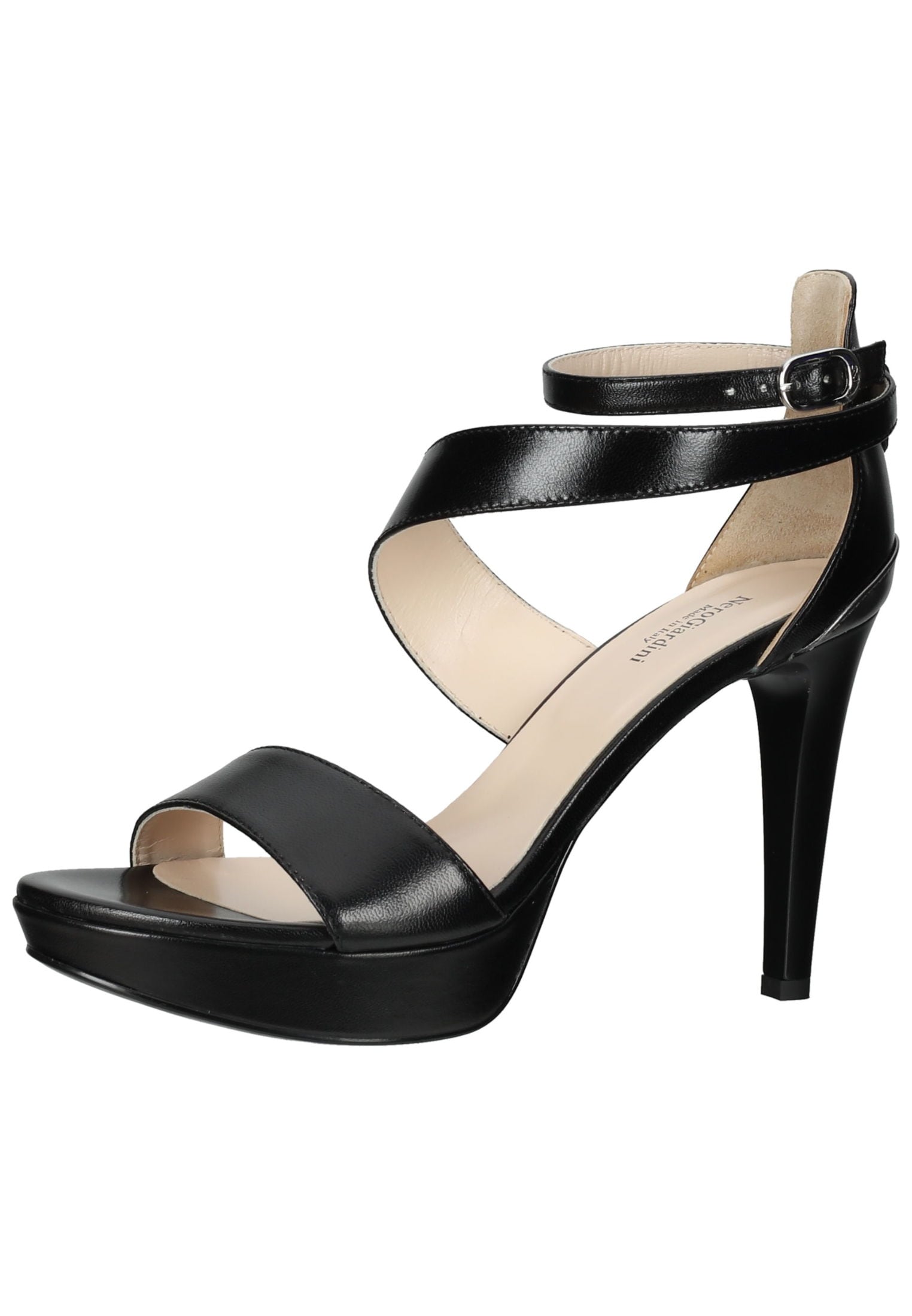 High-Heel-Sandalette NERO GIARDINI "Nero Giardini Sandalen Nappaleder", Damen, Gr. 36, schwarz, Nappaleder, Schuhe Image