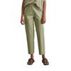 Chinohose MARC O'POLO "aus Organic Cotton Stretch", Damen, Gr. 38, Normalgrößen, smooth sage, Obermaterial: 96% Baumwolle, 4% Elasthan, unifarben, elegant, gerade, unten schmal normal, Hosen