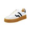 Plateausneaker GANT "Gant Sneaker Leder", Damen, Gr. 37, schwarz-weiß (weiß, schwarz), Leder, casual, Schuhe