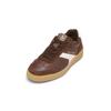Sneaker MARC O'POLO "aus edlem Rindleder", Damen, Gr. 36, muted earth, weiß, Obermaterial: 100% Leder (Rind), unifarben, Schuhe