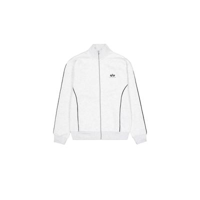Umstandsjacke ALPHA INDUSTRIES "Track Suit SL Jacket Trainingsjacke", Herren, Gr. 3XL, pastel grau melange, Obermaterial: 80% Baumwolle, 20% Polyester, Jacken