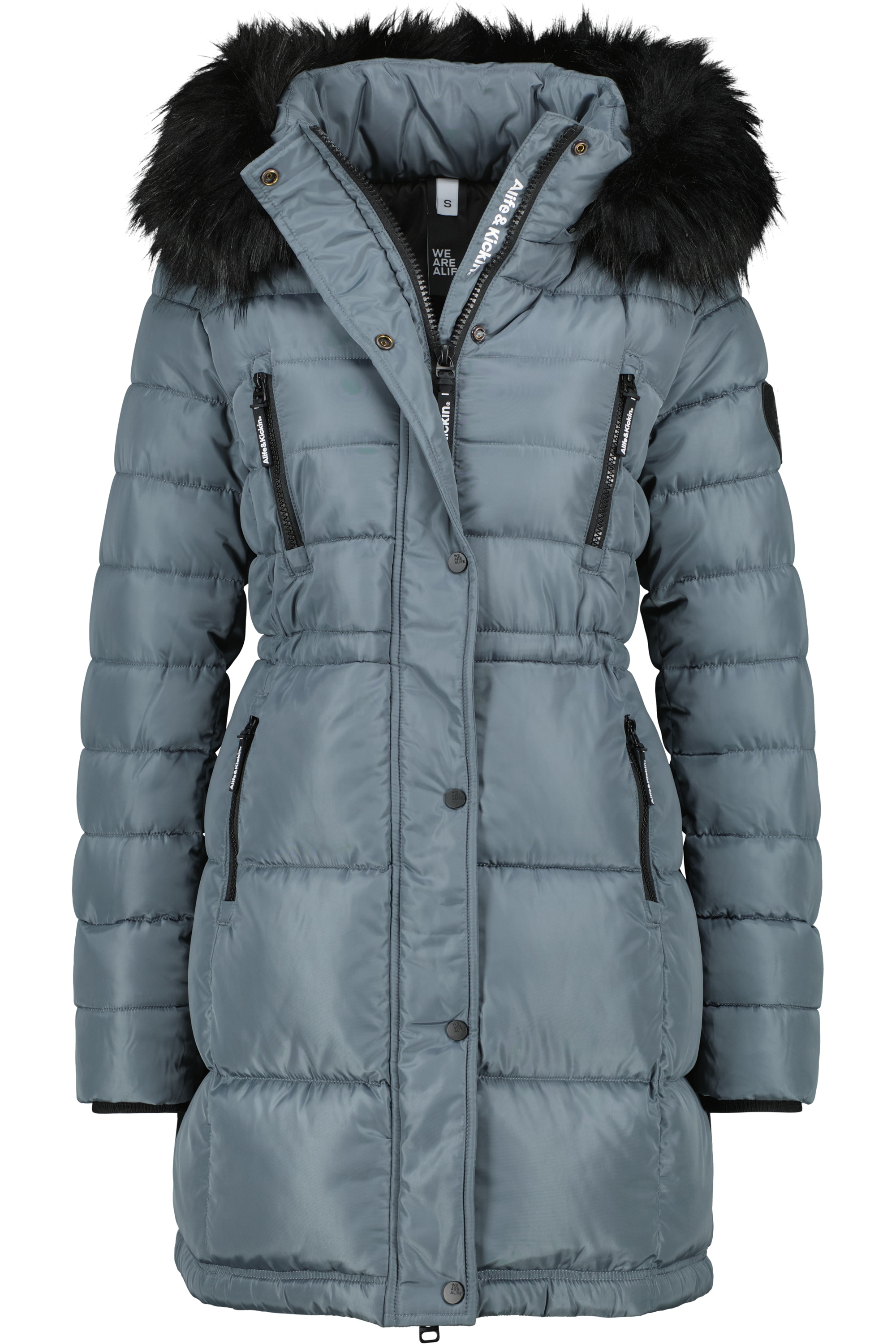 Winterjacke ALIFE & KICKIN "Damen NicolaAK A", Damen, Gr. S, blau (basalt), 100% Polyester, Jacken Image