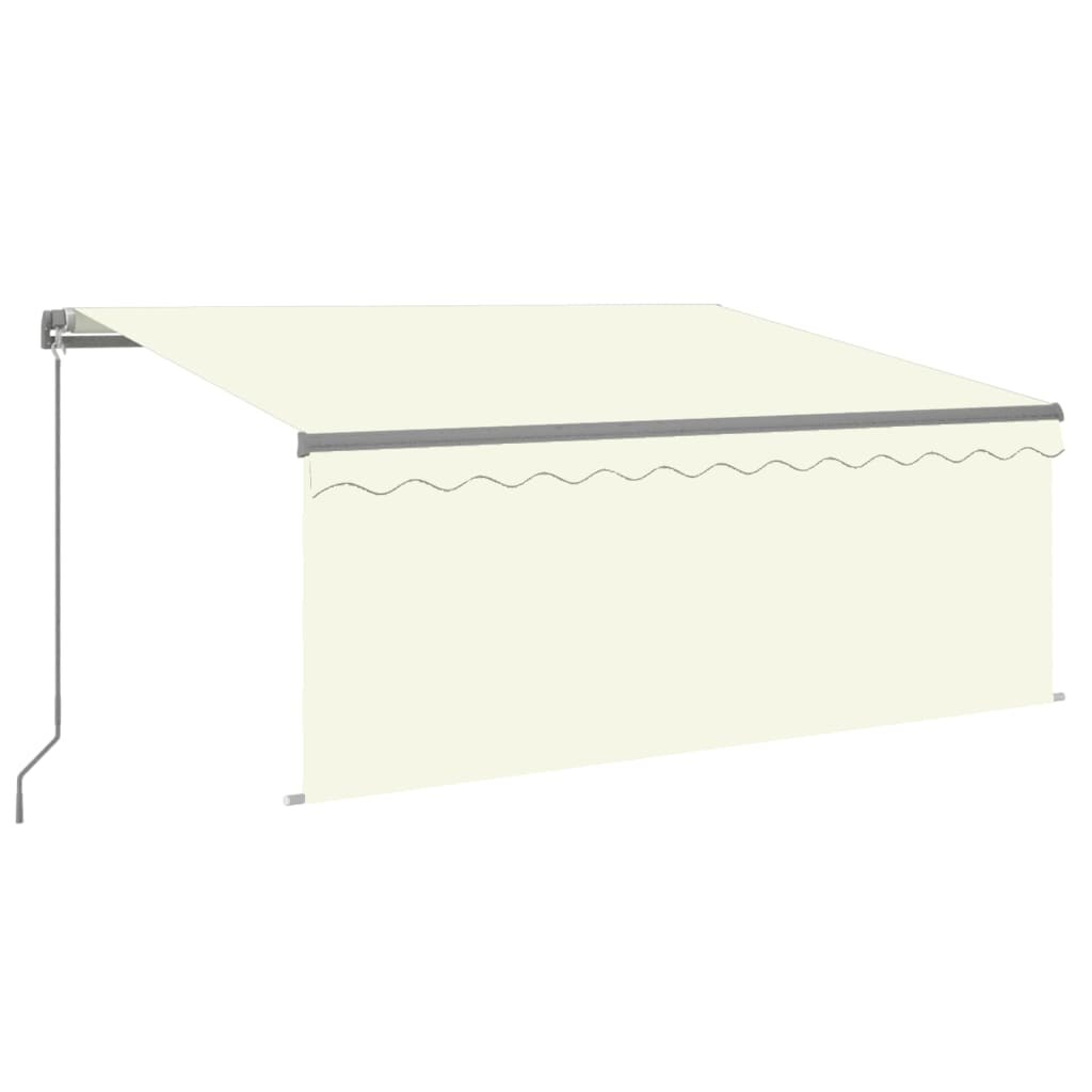 vidaXL Markise Manuell Einziehbar mit Rollo & LED 3x2,5 m Creme Image
