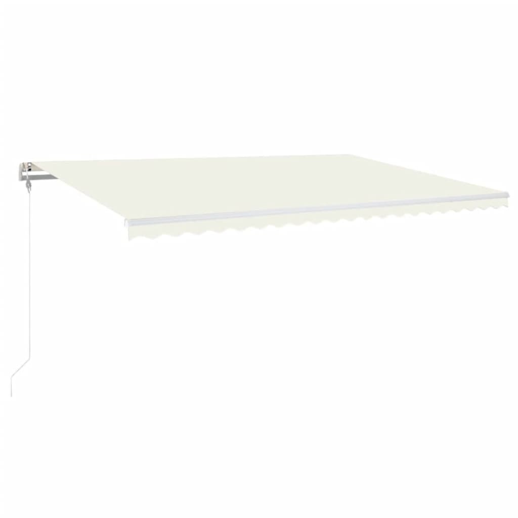 vidaXL Automatische Markise mit LED & Windsensor 500x350 cm Creme Image