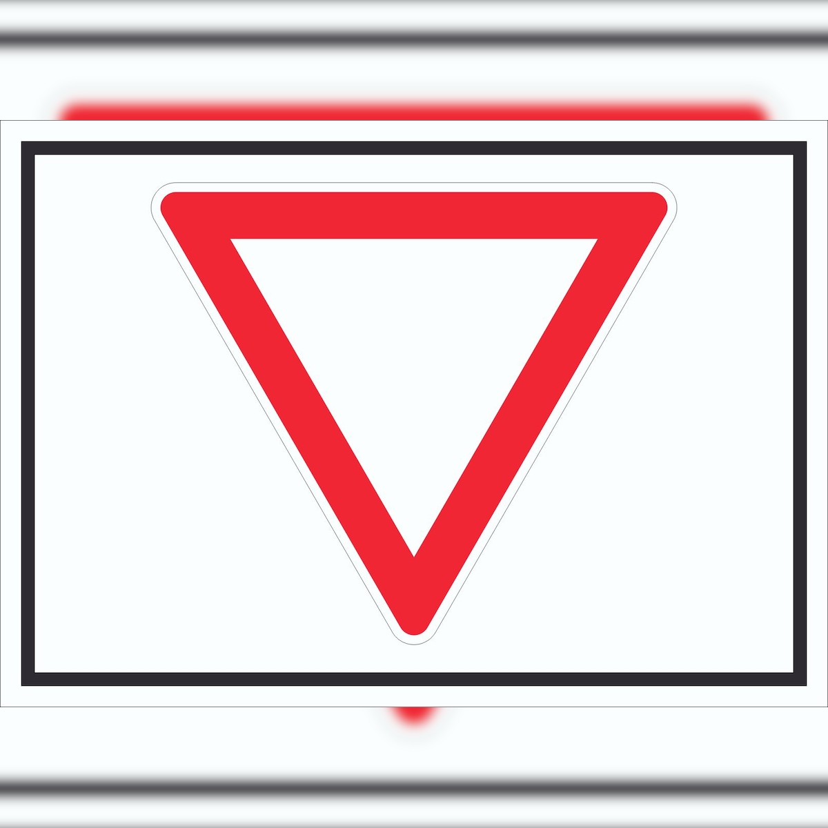 HB-Druck Schild Vorfahrt gewähren Symbol A2 Rückseite selbstklebend