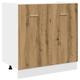vidaXL Spülenunterschrank Lyon Artisan-Eiche 80x46x81,5 cm Holzwerkstoff