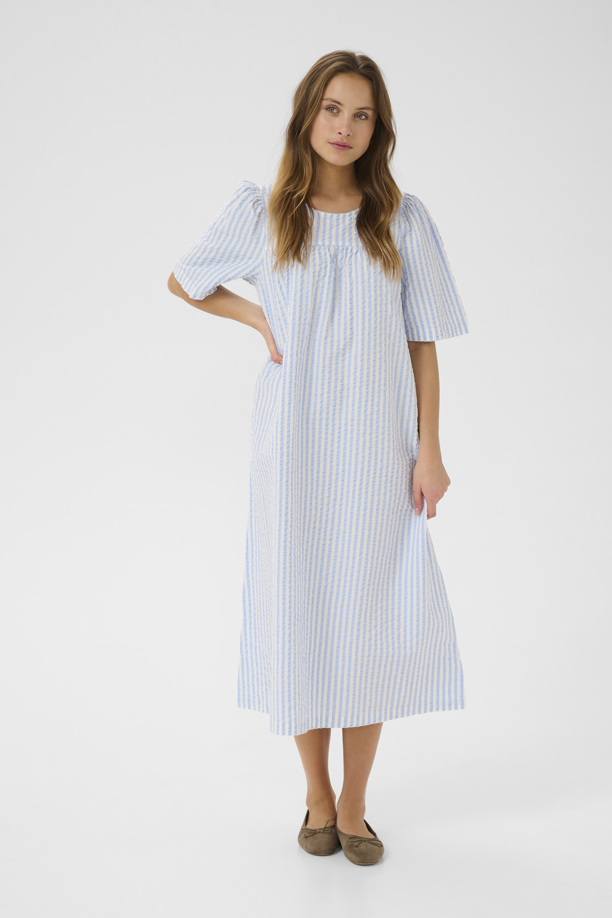 Kleid Oversize fit Serenity/White Stripe blue white Image