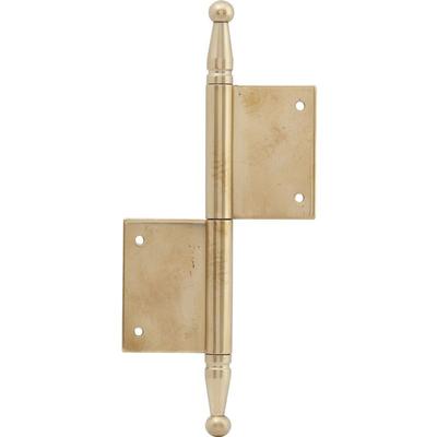 Türband mit Zierkopf - Aufschraubband elegant, mit Zierkopf, links, 100x160mm, Messing poliert Image