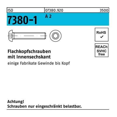 No Brand - Flachkopfschraube iso 7380-1 m.Innensechskant m 5 x 45 a 2 Image
