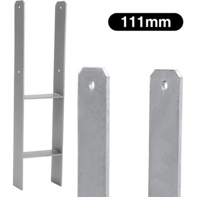 SWANEW 6x H-Anker Pfostenträger Pfostenanker H-Anker Pfostenanker Pfostenanker Bodenhülse 111 MM Image