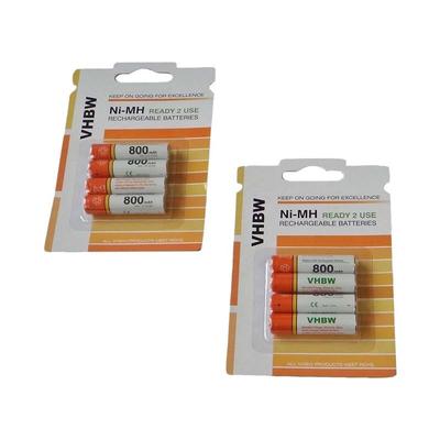 8x aaa Micro Akku kompatibel mit Gigaset CE575HX schnurlos Festnetz Telefon (800mAh, 1,2V, NiMH) Image