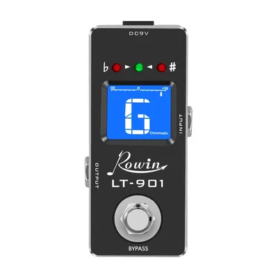 ROWIN LT-901 Mini Chromatische Gitarre Tuner Elektrische Gitarre Effekt Pedal True Bypass LCD Display Tuner Pedal Gitarre Zubehör