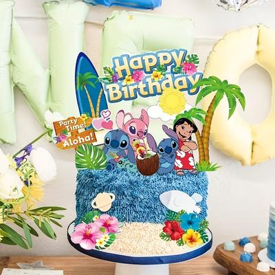 TEMU Set Of 12 Stitch Sticky Decorative Insert Plaques, Birthday Baking Decoration Accessories, Theme Party Supplies Image