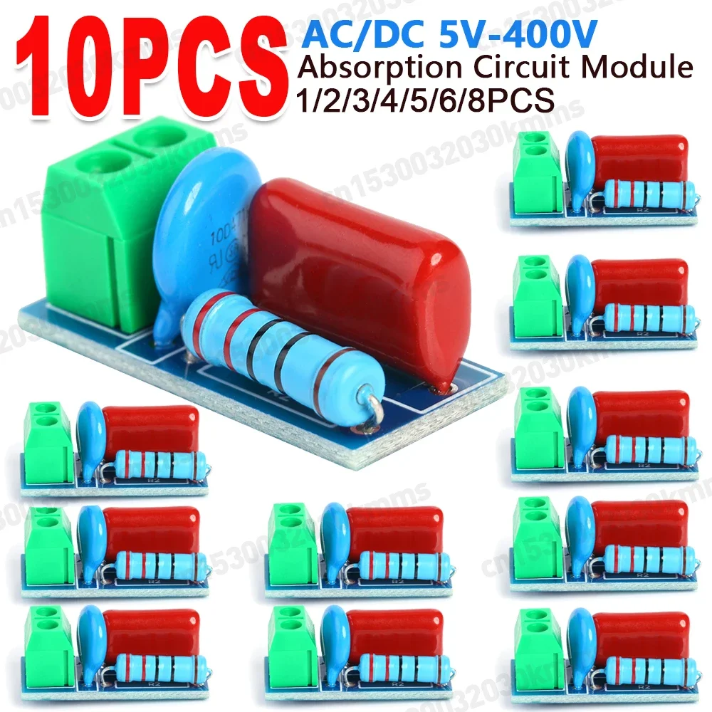 1-10PCS RC Absorption/Snubber Schaltung Modul Relais Kontakt Schutz Widerstand Überspannung Schaltung Anti-störungen Modul Image