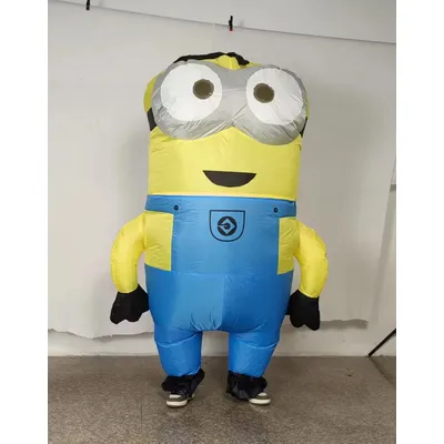 MNIISO Minion Aufblasbares Kostüm Gelbes Monster Aufgeblasenes Kleidungsstück Cosplay Kleidung Erwachsene Halloween Erwachsene Geburtstag Urlaub Requisiten Image