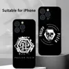 P-P-Philipp-Fashion P-PleinS Handyhülle für IPhone 15 14 13 12 11 Pro Xs Max Mini XR X 7 8 Plus Schwarz Frosted Soft Shell Funda