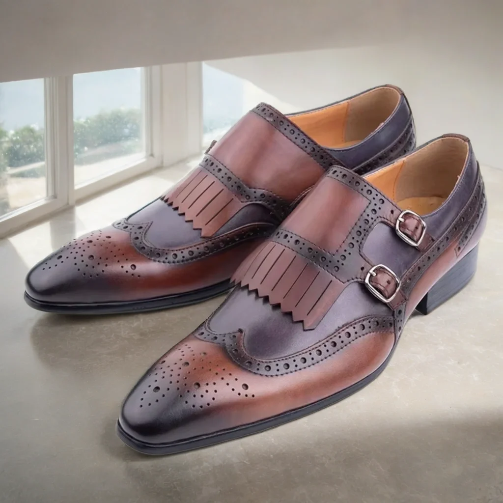 Chaussures habillées en cuir italien pour hommes, style brogues et mocassins | Chaussures de ville pour homme, mariage, luxe | Chaussures pour hommes | Chaussures Homme