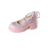 Damen-Pumps, Gothic-Rosa, Kawaii, süßer japanischer Stil, Lolita-High-Heels mit Absatz, runder Zehenpartie, Mary-Jane-Schuhe für Damen, Abendangebot