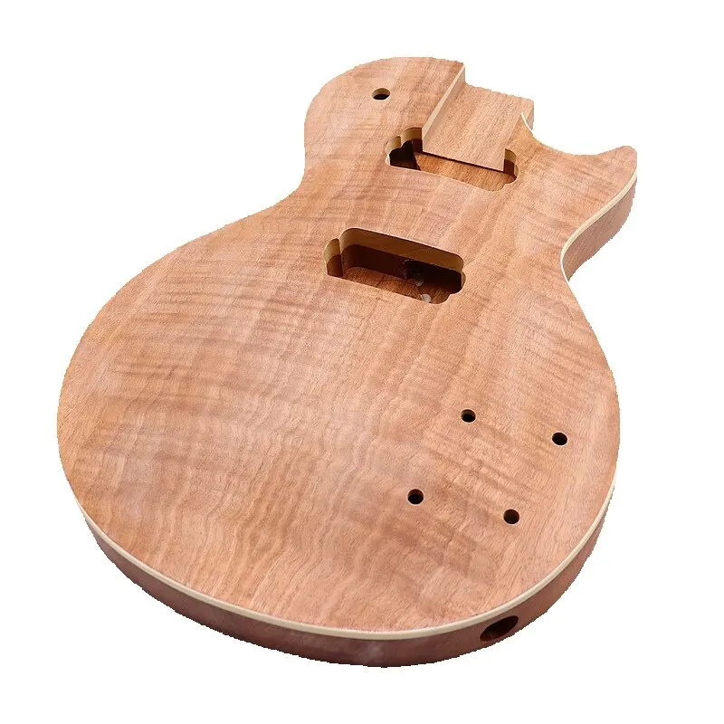 Exquisite LP-E-Gitarre, Tiger-gestreifter Korpus, DIY-Gitarre, modifizierter Korpus, Ogumu LP, professionelle Studentenaufführung Image