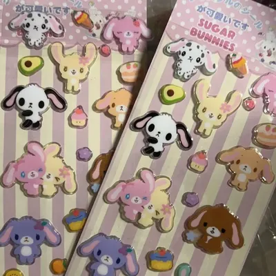 NEUE Dessert Kaninchen Sugarbunnies Relief Kristall Aufkleber Cartoon Prinzessin Kinder Aufkleber Dekoration Hand Konto Material Spielzeug Image