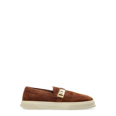 Round-Toe Slip-On Loafers - Brown - Ferragamo Slip-Ons