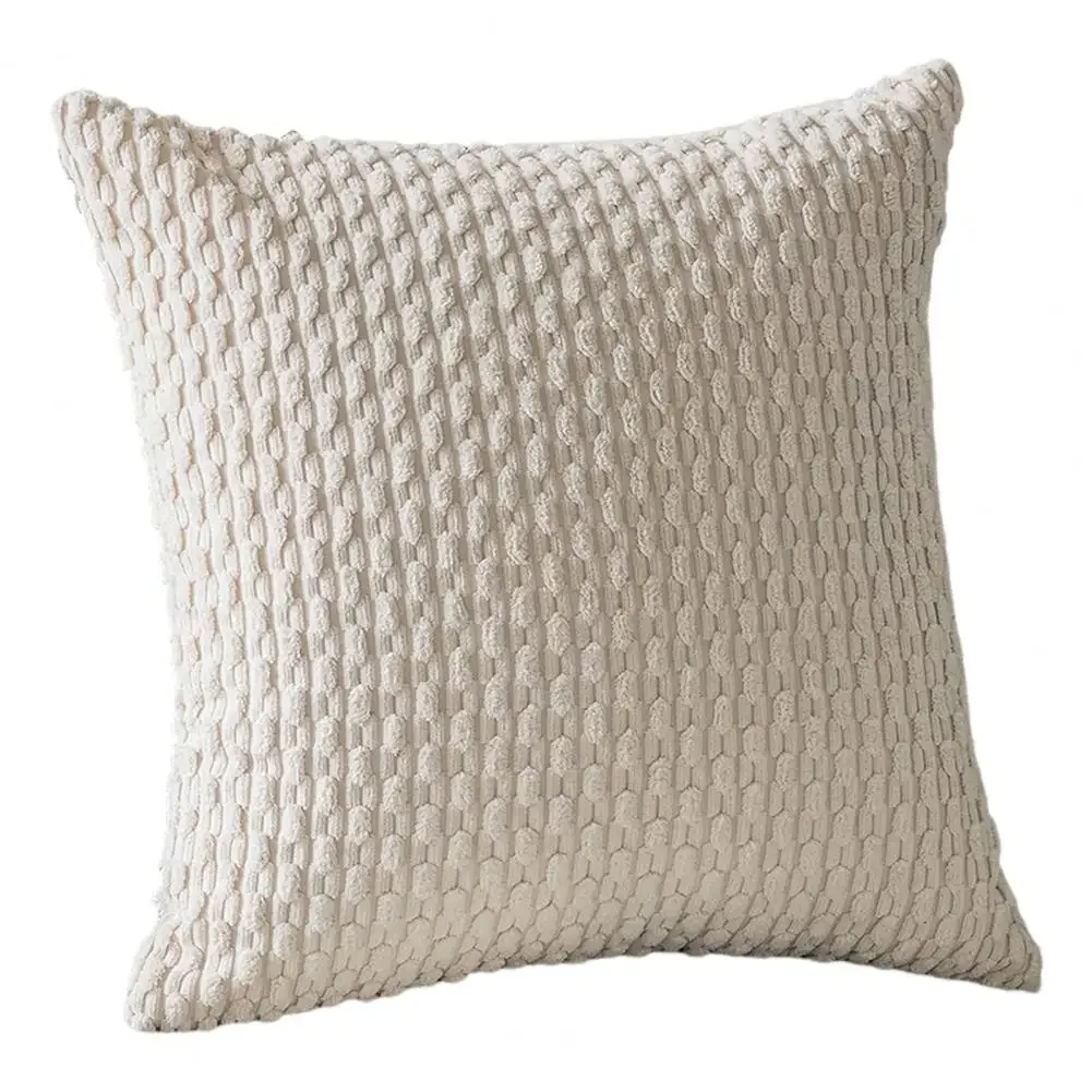 Sofa-Überwurf-Kissenbezug, unsichtbarer Reißverschluss, weich, dekorativ, einfarbig, für Couch, Bett, Sofa, Cord-Kissenbezug, Heimdekoration, 45 x 45 cm