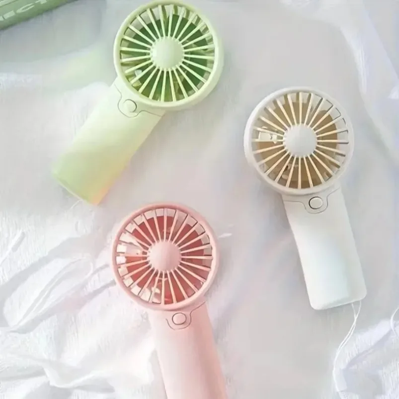 1 STÜCK Mini Tragbarer Ventilator 3 Geschwindigkeiten Handventilator USB Aufladbar Männer Und Frauen Perfekt Für Büro Outdoor Reisen Zuhause Ausgezeichnetes Geschenk Image