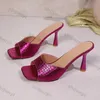 Große Größe Damen Sandalen Mode Peep Toe Elegante dünne Absätze rutschfeste High Heels Karree Luxus Vintage One Word Hausschuhe